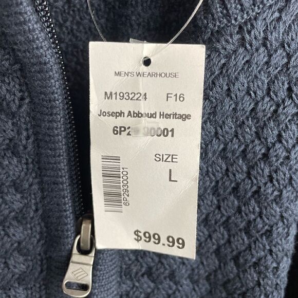 NWT Joseph Abboud Heritage Quarter Zip Sweater Top Size L EUC - Picture 7 of 7